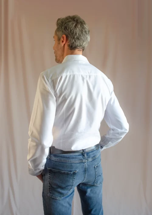 chemise signée clovis blanche cintrée
