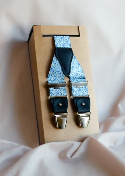 bretelles liberty bleu homme signée clovis