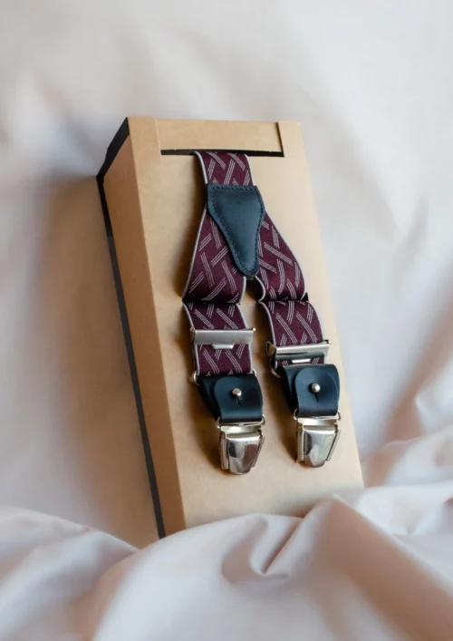 bretelles bordeau homme made in france signée clovis