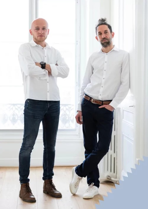 chemise bleu ciel coton bio homme signée clovis