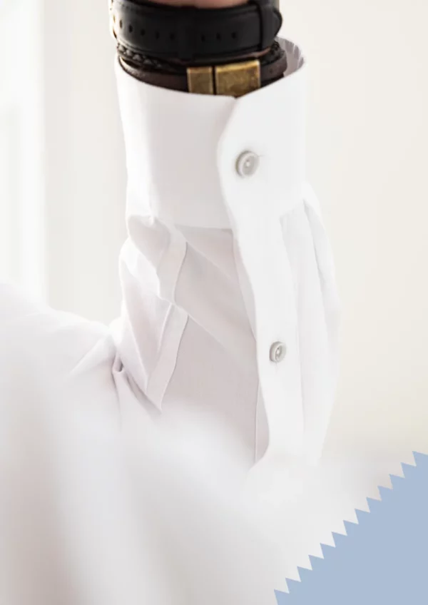 chemise bleu ciel coton bio homme signée clovis