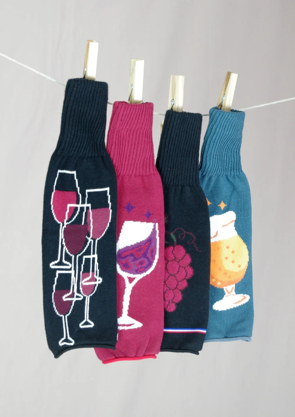 signee clovis chaussettes dégustation vin aveugle
