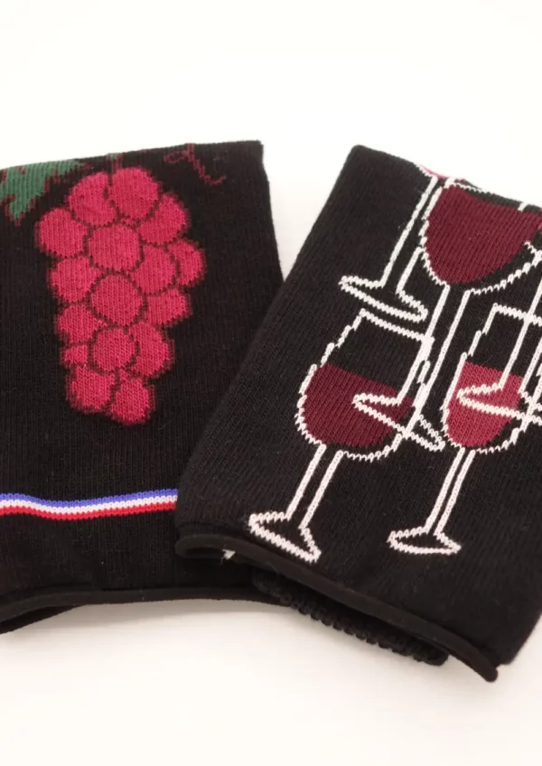 le duo de chaussettes de dégustation à l'aveugle pour le vin signée clovis