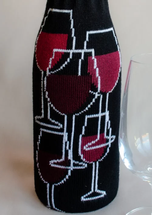 cache bouteille vin signée clovis