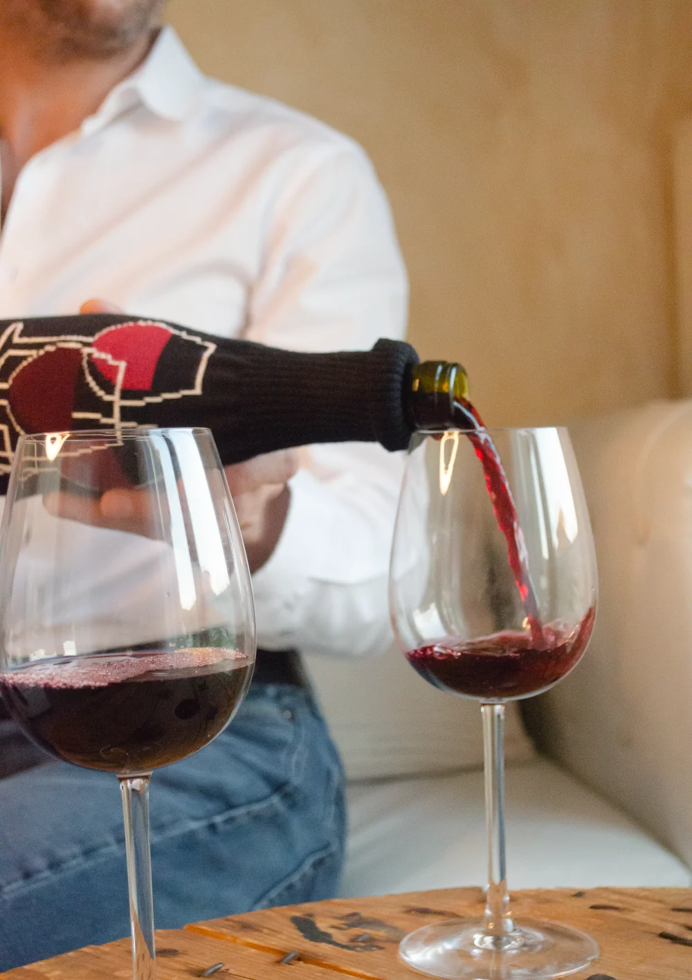 chaussette dégustation aveugle vin signée clovis