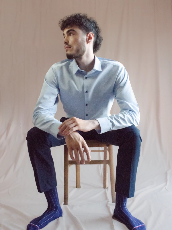 chemise signée clovis fabriquée en france col élégant