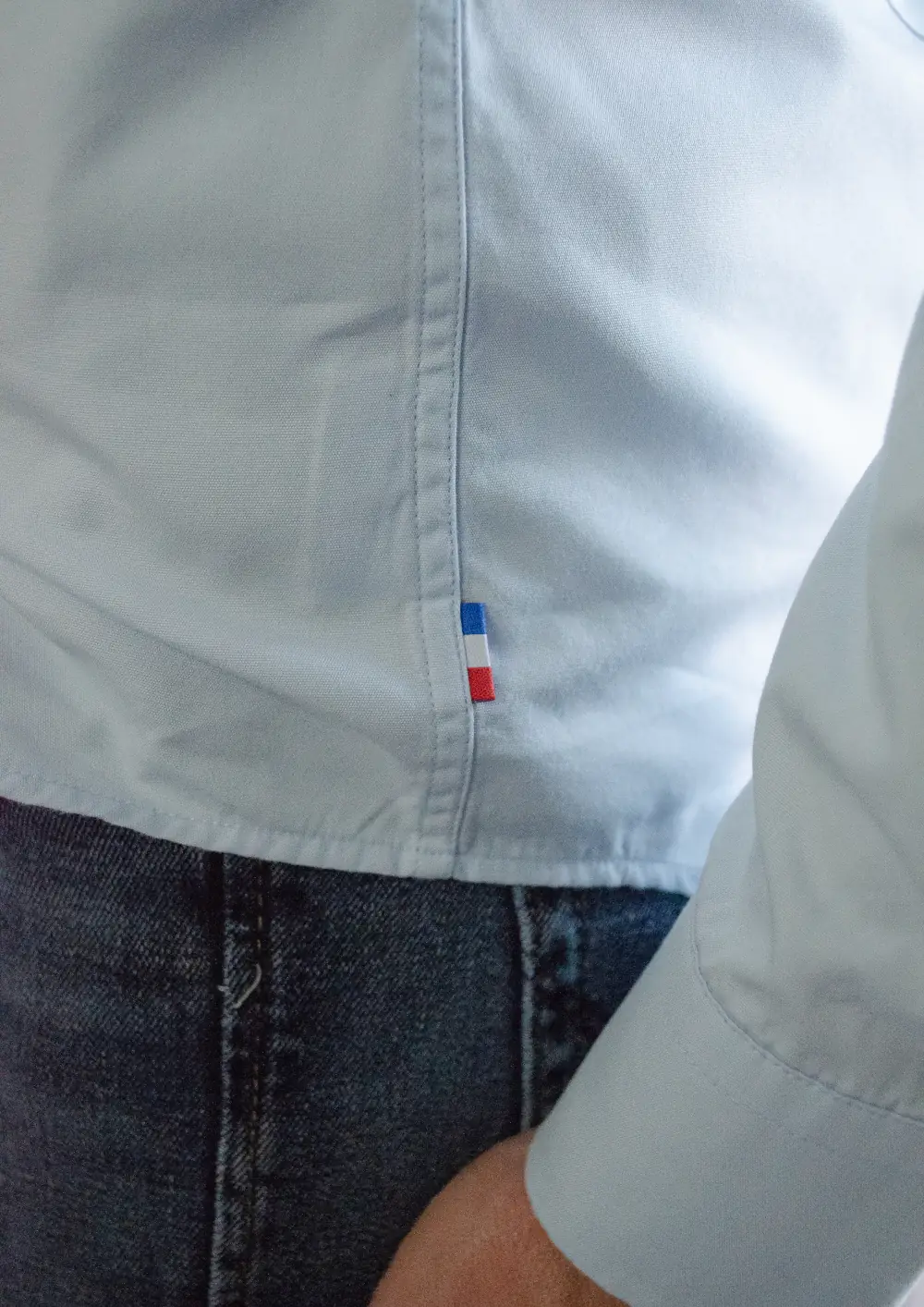 chemise signée clovis bleu ciel