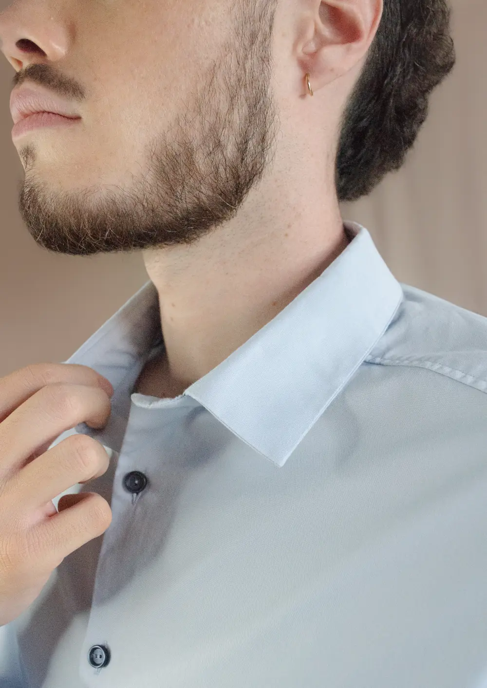 chemise signée clovis bleu ciel