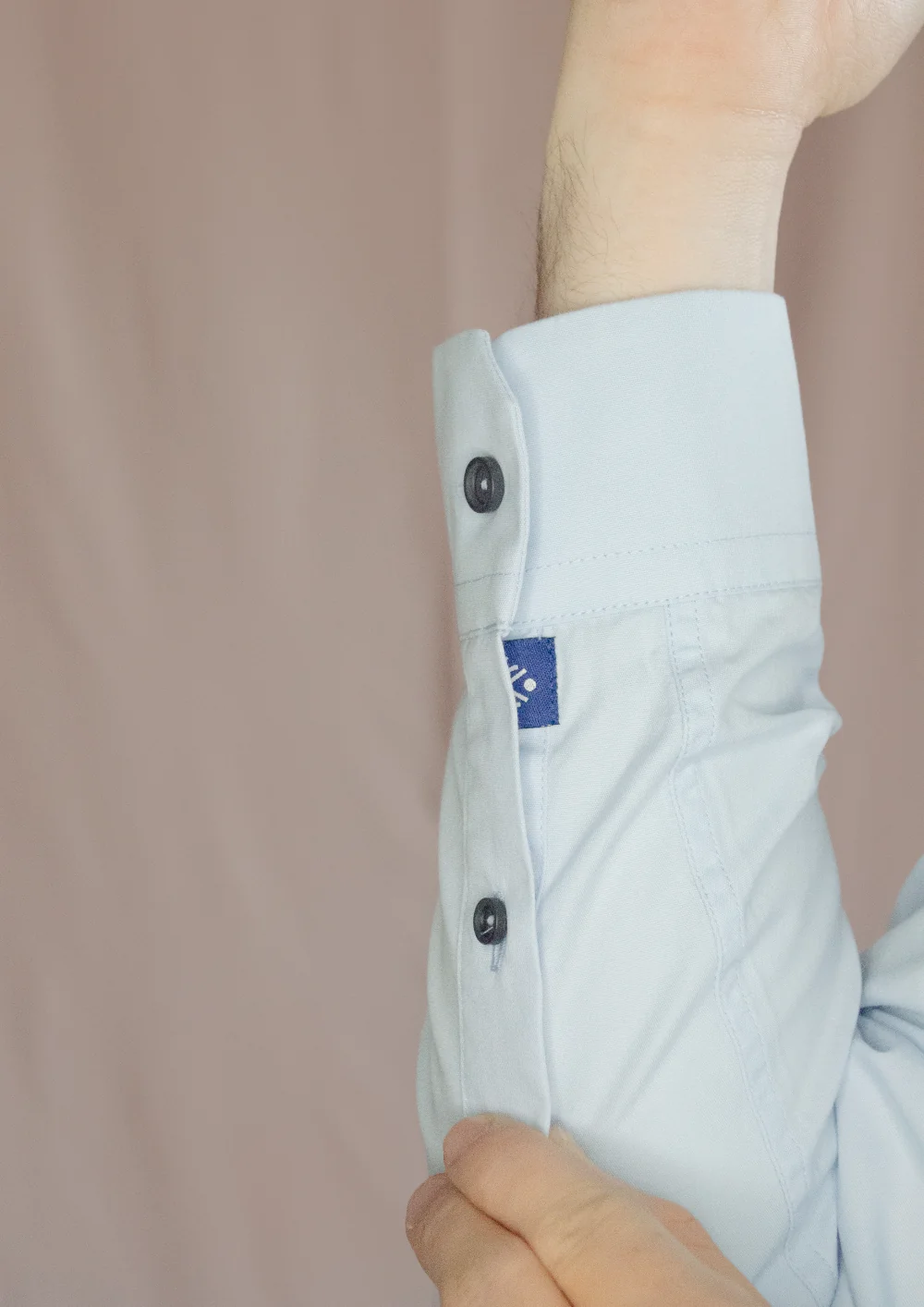 chemise signée clovis bleu ciel