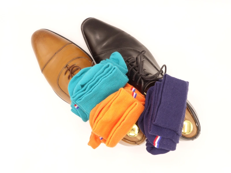 chaussettes coton bio homme solides signée clovis