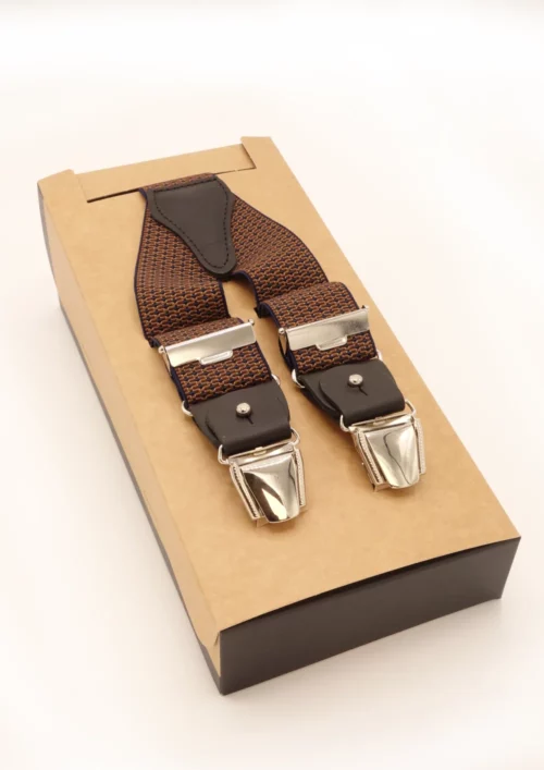 bretelles signée clovis bleu marine terracotta 1