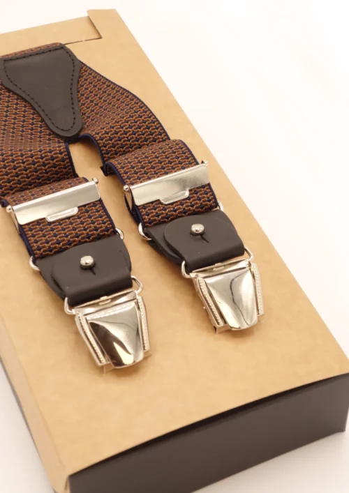 bretelles signée clovis bleu marine terracotta 2